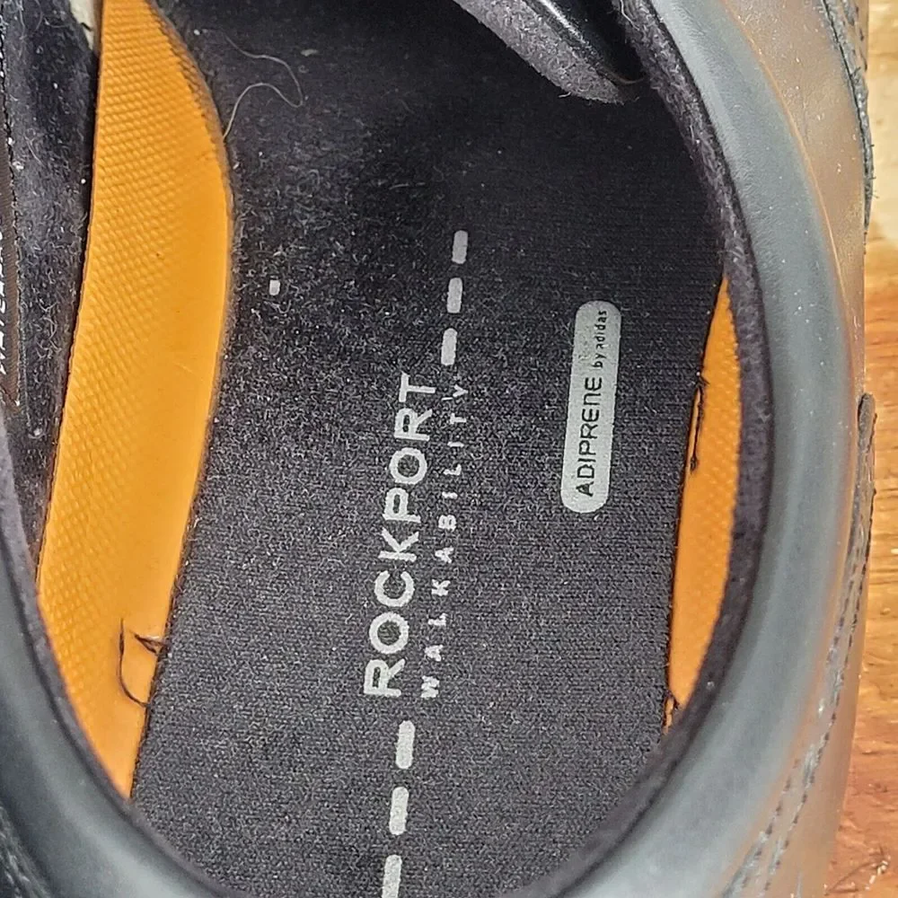 Rockport Hydro Shield Essential Shoes Black Lace Up Leather Sz 10.5‎